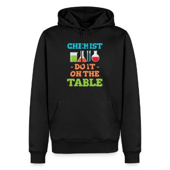 Les chimistes le rendent théorique sur la table - Sweat à capuche Premium bio Homme - noir - Devant - Nico (187cm)