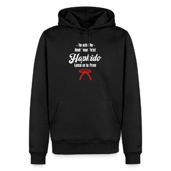 Le Hapkido est plus qu’un passe-temps, c’est un - Sweat à capuche Premium bio Homme - noir - Devant - Nico (187cm)