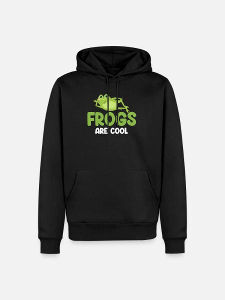 Frogs are cool frog lovers, - Men’s Premium Organic Hoodie - black