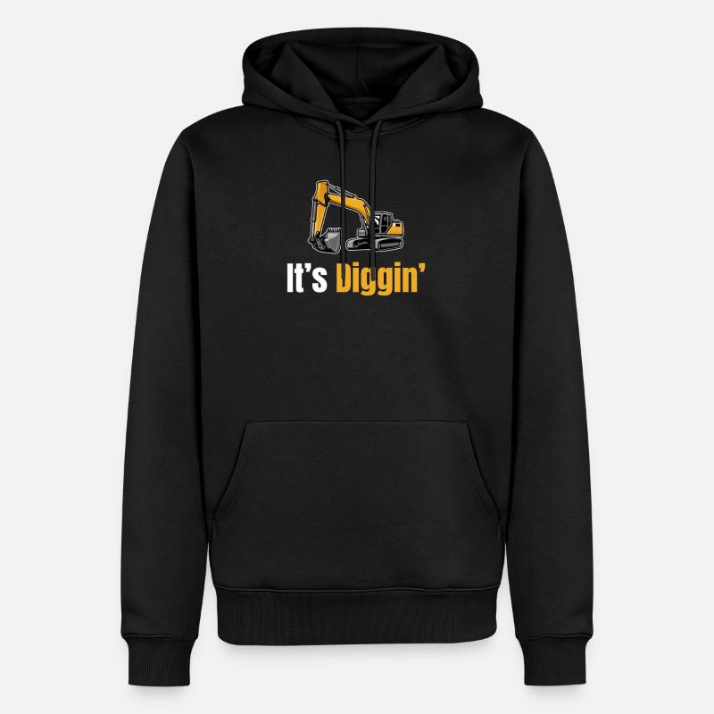 It's Diggin Time: Baggerfahrer, Baggerfahrer, - Männer Premium Bio Hoodie - Schwarz