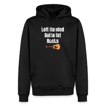 Linkshändiger Gitarrist Rockt. Gitarre, Bassist, - Männer Premium Bio Hoodie - Schwarz - Vorne - Nico (187cm)