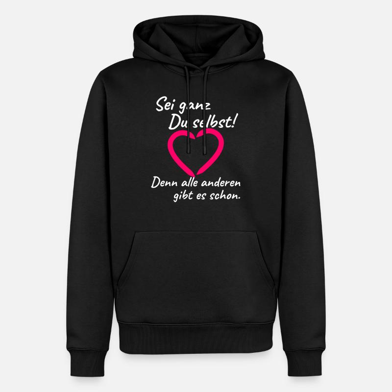 Dire « Sois toi-même ! » - wob - Sweat à capuche Premium bio Homme - noir