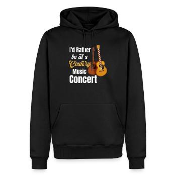 Ich Wäre Lieber Auf Einem Country-konzert - Männer Premium Bio Hoodie - Schwarz - Vorne - Nico (187cm)