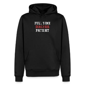 Patient dialysé à temps plein Funny Nephrology - Sweat à capuche Premium bio Homme - noir - Devant - Nico (187cm)