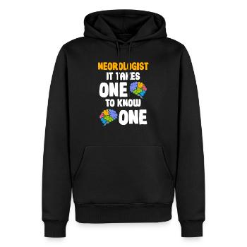 Neurologe Es Braucht Einen, Um Einen Lustigen - Männer Premium Bio Hoodie - Schwarz - Vorne - Nico (187cm)