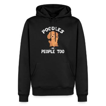 Les caniches sont aussi des chiots humains maltais - Sweat à capuche Premium bio Homme - noir - Devant - Nico (187cm)