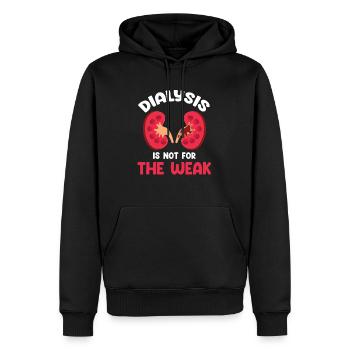 La dialyse n’est pas pour les âmes sensibles - Sweat à capuche Premium bio Homme - noir - Devant - Nico (187cm)