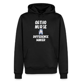 ortho Ortho Nurse Difference Maker Chirurgical - Sweat à capuche Premium bio Homme - noir - Devant - Nico (187cm)