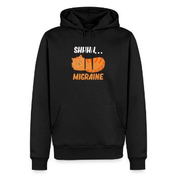 Chut Migraine Merci Maladie Trouble - Sweat à capuche Premium bio Homme - noir - Devant - Nico (187cm)
