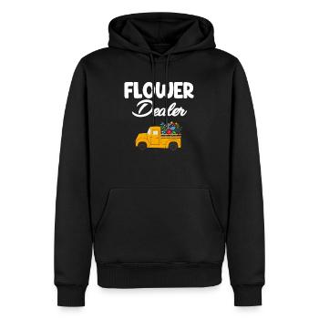 Fleuriste, Fleuriste Drôle, Botanique Famer - Sweat à capuche Premium bio Homme - noir - Devant - Nico (187cm)
