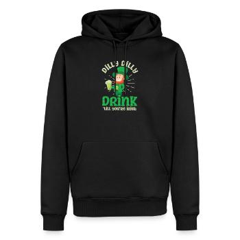 Lustiger St. Patricks Day-Drink bis Irish - Männer Premium Bio Hoodie - Schwarz - Vorne - Nico (187cm)