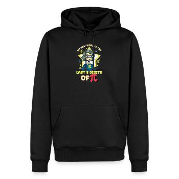 Pi Day Password Last 8 Digits Of Pi - Men’s Premium Organic Hoodie - black - Front - Nico (187cm)