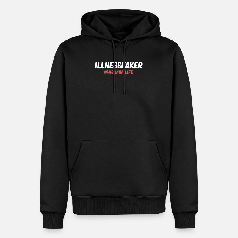 Illnessfaker #migrainelife Sickness Disorder - Männer Premium Bio Hoodie - Schwarz