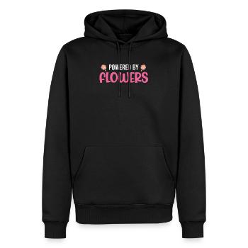 Propulsé par des fleurs Fleuriste drôle - Sweat à capuche Premium bio Homme - noir - Devant - Nico (187cm)