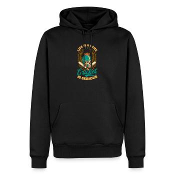 La vie de joueur de cricket est un jeu Le cricket est la vie - Sweat à capuche Premium bio Homme - noir - Devant - Nico (187cm)