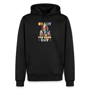 Jour de match de Pâques pour le football - Sweat à capuche Premium bio Homme - noir - Devant - Nico (187cm)