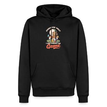Fußball Ostern Entschuldigung, was während des Spiels gesagt wurde - Männer Premium Bio Hoodie - Schwarz - Vorne - Nico (187cm)