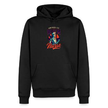 ER Krankenschwester Vintage Retro Sonnenuntergang - Männer Premium Bio Hoodie - Schwarz - Vorne - Nico (187cm)