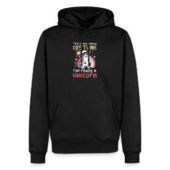 Einhorn Mensch Kostüm I'm Realy Unicorn - Männer Premium Bio Hoodie - Schwarz - Vorne - Nico (187cm)