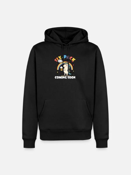 Einhorn-Sixpack bald erhältlich - Männer Premium Bio Hoodie - Schwarz