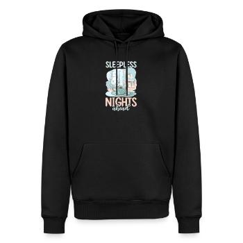 Schlaflose Nächte für den zukünftigen Vater - Männer Premium Bio Hoodie - Schwarz - Vorne - Nico (187cm)