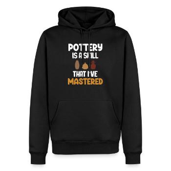 La poterie est une compétence que je maîtrise - Sweat à capuche Premium bio Homme - noir - Devant - Nico (187cm)