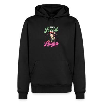 Baseball Maman Terrain De Balle Maman - Sweat à capuche Premium bio Homme - noir - Devant - Nico (187cm)