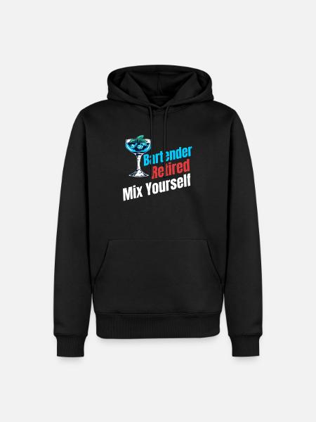 Bartender Retired Mix Yourself Bartender - Men’s Premium Organic Hoodie - black