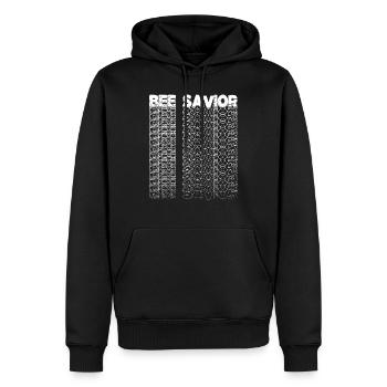bee-friendly plants statement present idea - Männer Premium Bio Hoodie - Schwarz - Vorne - Nico (187cm)
