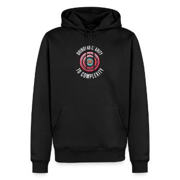Un psychologue apporte de la clarté à la complexité - Sweat à capuche Premium bio Homme - noir - Devant - Nico (187cm)