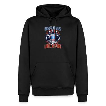 Krav Maga Combattez comme un pro - Sweat à capuche Premium bio Homme - noir - Devant - Nico (187cm)