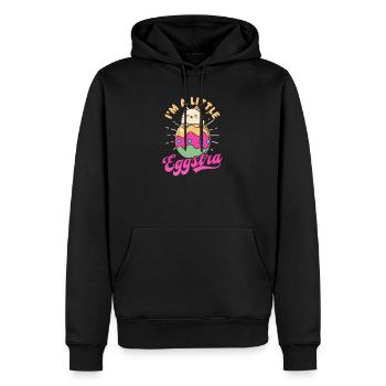 Cat Easter I'm Little Eggstra - Men’s Premium Organic Hoodie - black - Front - Nico (187cm)