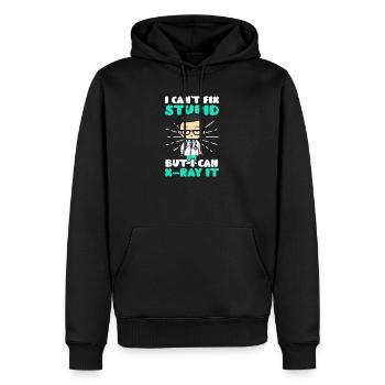 Radiologe dumm kann es röntgen - Männer Premium Bio Hoodie - Schwarz - Vorne - Nico (187cm)