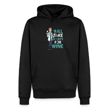 Radiologist Will Take X-Rays For Wine - Men’s Premium Organic Hoodie - black - Front - Nico (187cm)