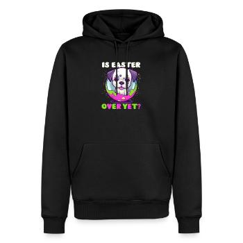Hund Ostern Ostern schon vorbei? - Männer Premium Bio Hoodie - Schwarz - Vorne - Nico (187cm)