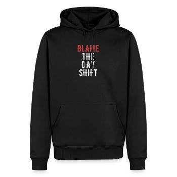 Schuld Daran Ist Das - Männer Premium Bio Hoodie - Schwarz - Vorne - Nico (187cm)