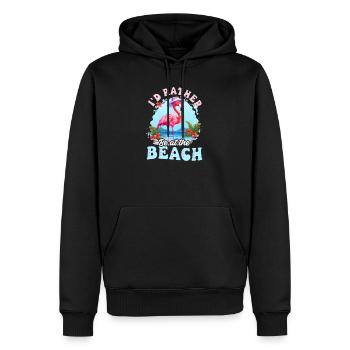 Sommerurlaub lieber am Strand - Männer Premium Bio Hoodie - Schwarz - Vorne - Nico (187cm)