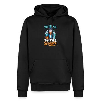 Sommerurlaub Bring mich an den Strand - Männer Premium Bio Hoodie - Schwarz - Vorne - Nico (187cm)