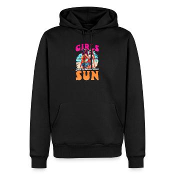 Sommerferien wollen Sonne haben - Männer Premium Bio Hoodie - Schwarz - Vorne - Nico (187cm)