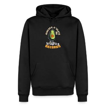 Veganer Athlet Avocado-Athlet bricht Rekorde - Männer Premium Bio Hoodie - Schwarz - Vorne - Nico (187cm)