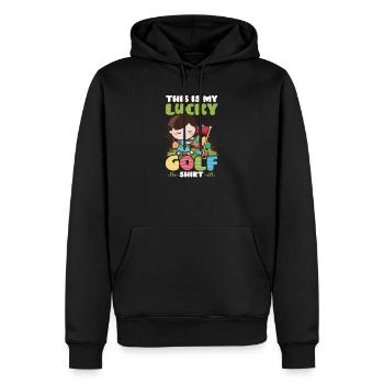 Golf Easter Lucky Golf Outfit - Men’s Premium Organic Hoodie - black - Front - Nico (187cm)