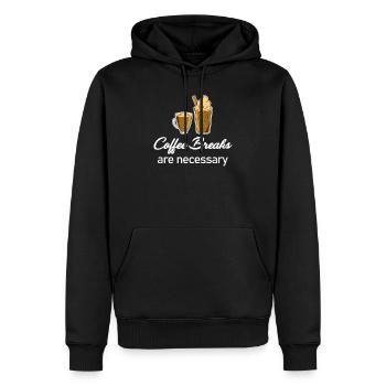 Des pauses café sont nécessaires Cafecito Espresso - Sweat à capuche Premium bio Homme - noir - Devant - Nico (187cm)
