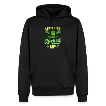 Crosse Fête de la Saint-Patrick Ayez de la chance - Sweat à capuche Premium bio Homme - noir - Devant - Nico (187cm)