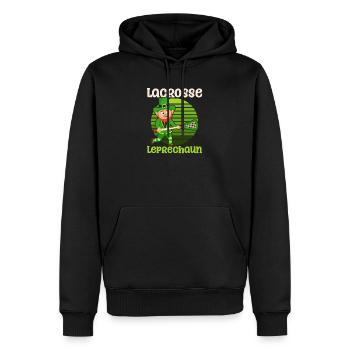Crosse Saint-Patrick Lacrosse Leprechaun - Sweat à capuche Premium bio Homme - noir - Devant - Nico (187cm)
