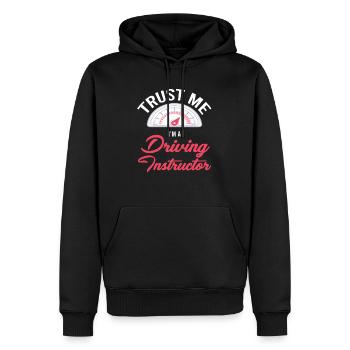 Vertrau Mir, Ich Bin Fahrlehrer, - Männer Premium Bio Hoodie - Schwarz - Vorne - Nico (187cm)