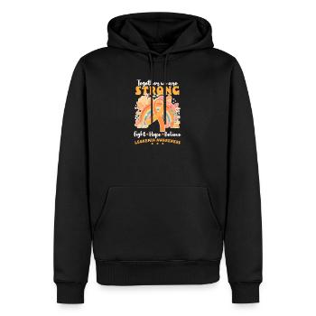 Leukemia Awareness Together We Strong - Men’s Premium Organic Hoodie - black - Front - Nico (187cm)