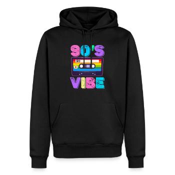 90er Jahre Vibe Musik Liebhaber Boomer Lustiges - Männer Premium Bio Hoodie - Schwarz - Vorne - Nico (187cm)