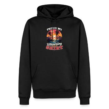 Kitesurfen Das ist mein Kitesurfing-Outfit - Männer Premium Bio Hoodie - Schwarz - Vorne - Nico (187cm)