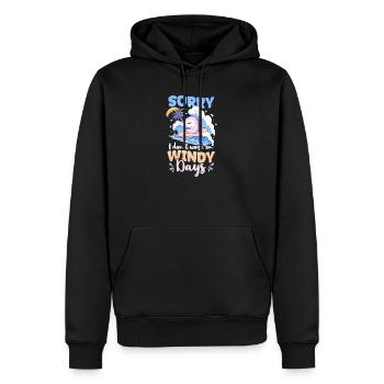 Kitesurfen funktioniert nicht an windigen Tagen - Männer Premium Bio Hoodie - Schwarz - Vorne - Nico (187cm)