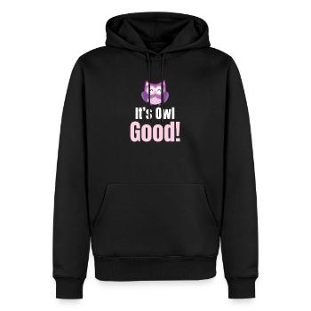 C’est bon hibou ! Costume d’Halloween Jeux de mots - Sweat à capuche Premium bio Homme - noir - Devant - Nico (187cm)